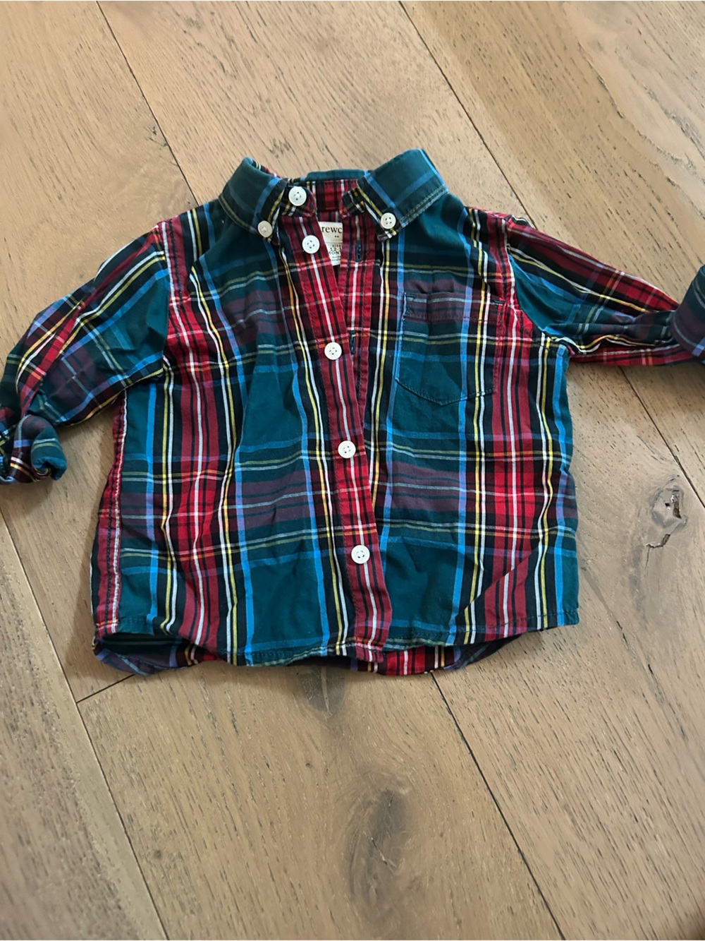 Crewcuts Plaid Button-Front Shirt - Teal & Red